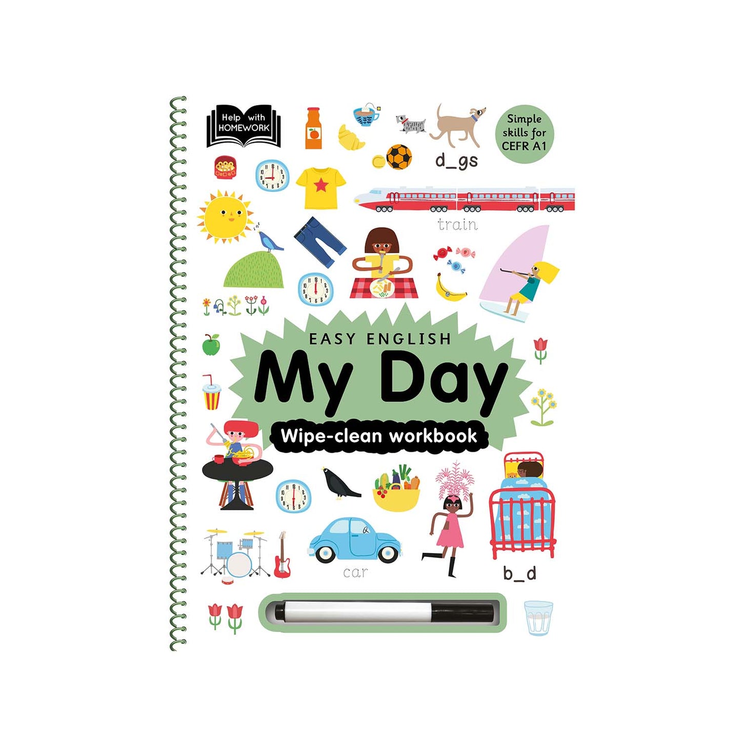 Help with Homework: Easy English My Day Wipe-clean workbook