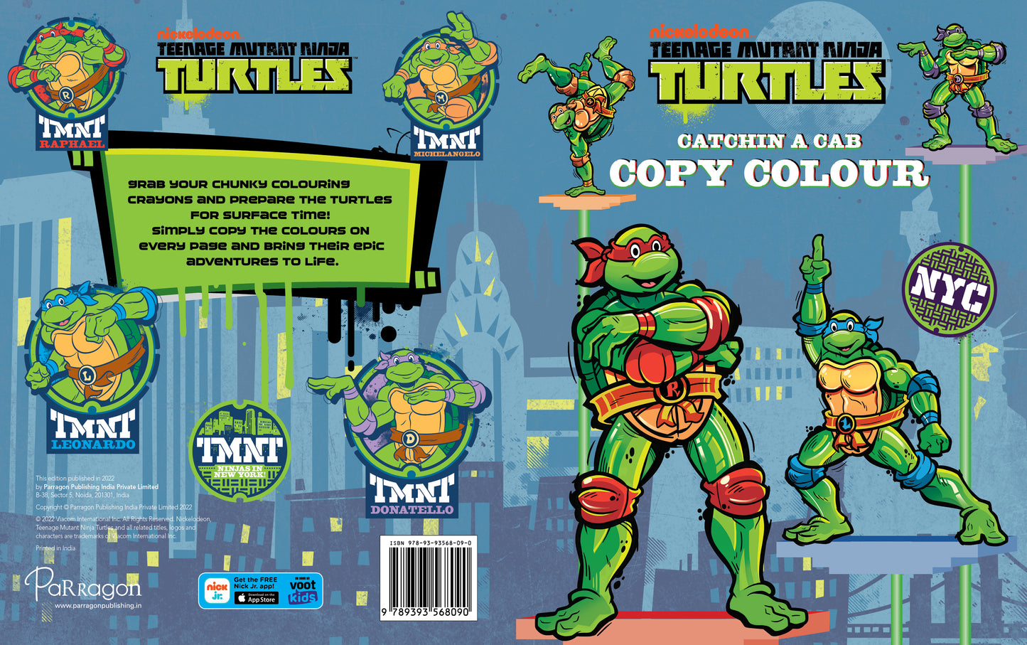 TMNT Catchin a Cab Copy Colour Parragon Publishing India